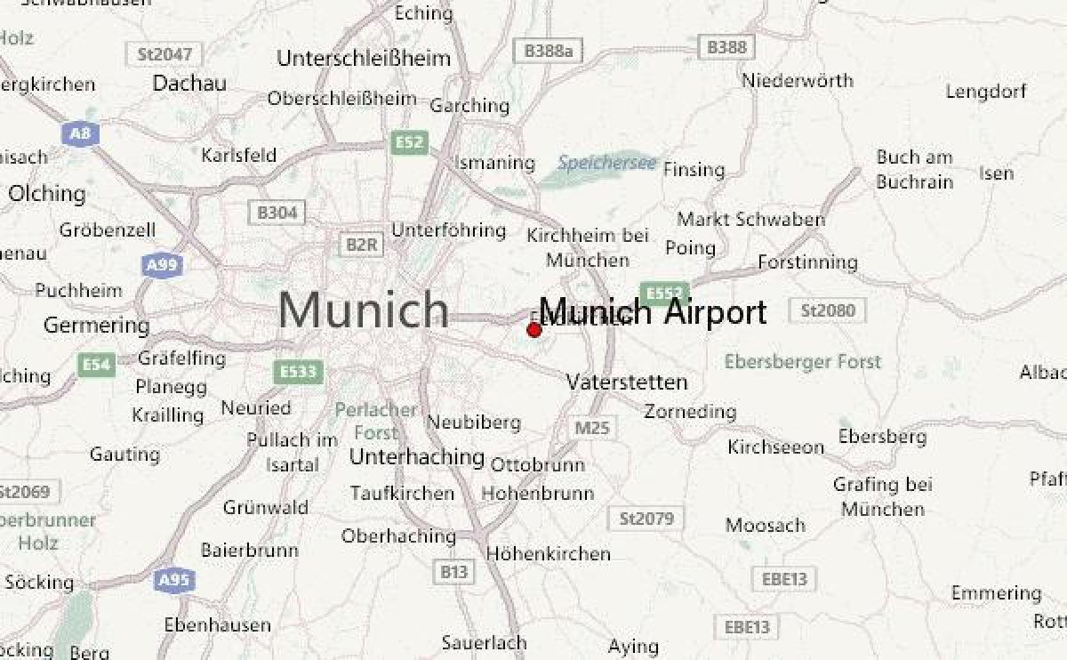 bản đồ của munich và khu vực xung quanh