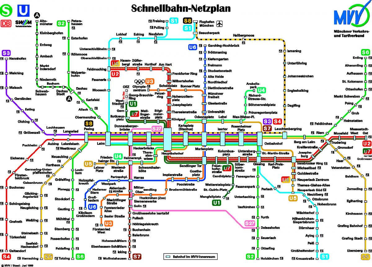 Bản đồ của munchen metro
