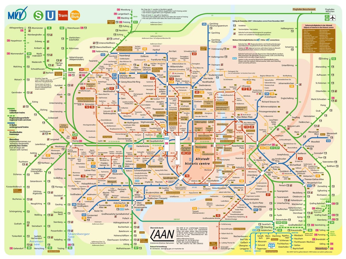 bản đồ giao thông munich