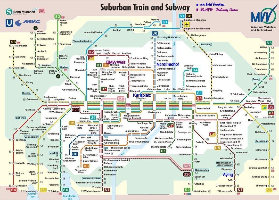 muenchen metro bản đồ