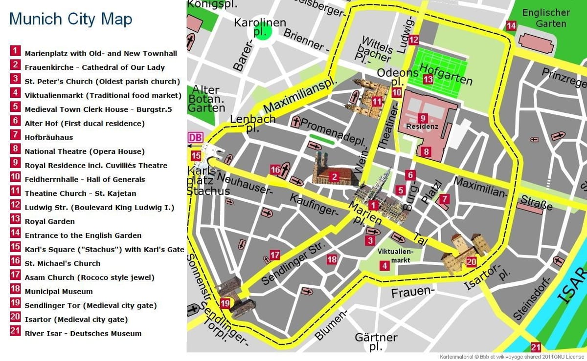 munich bản đồ du lịch