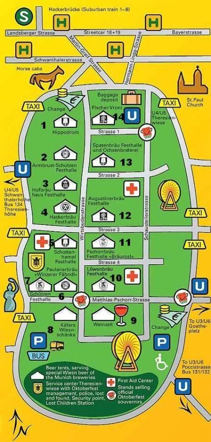 Bản đồ của nhà máy bia munich