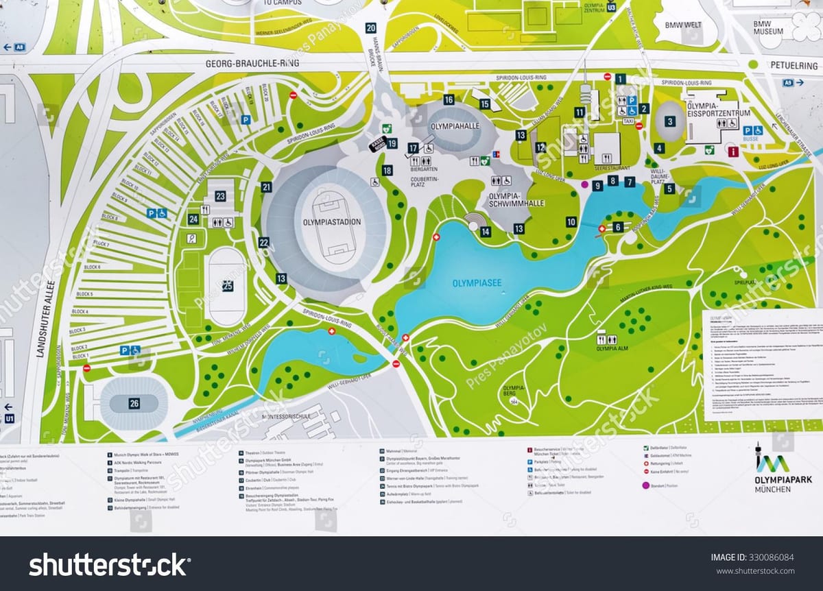 Bản đồ của munich viên olympic