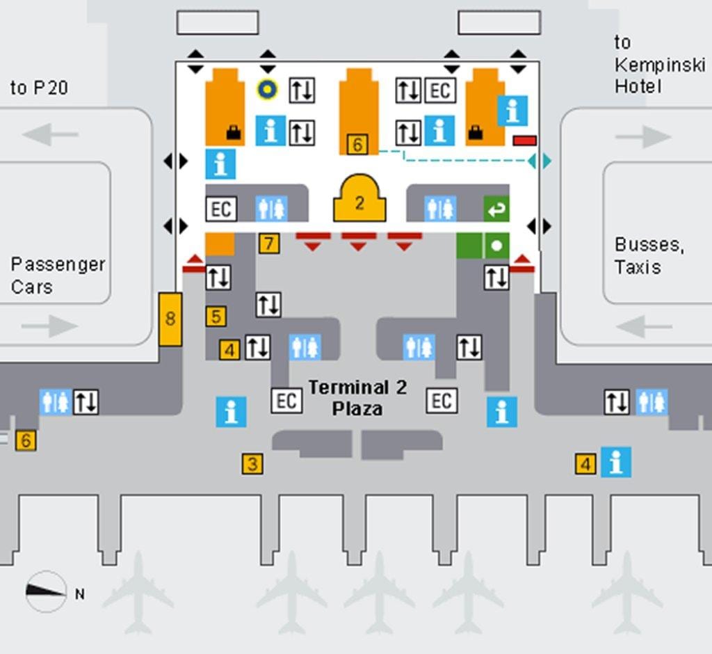 Bản đồ của munich đến sân bay