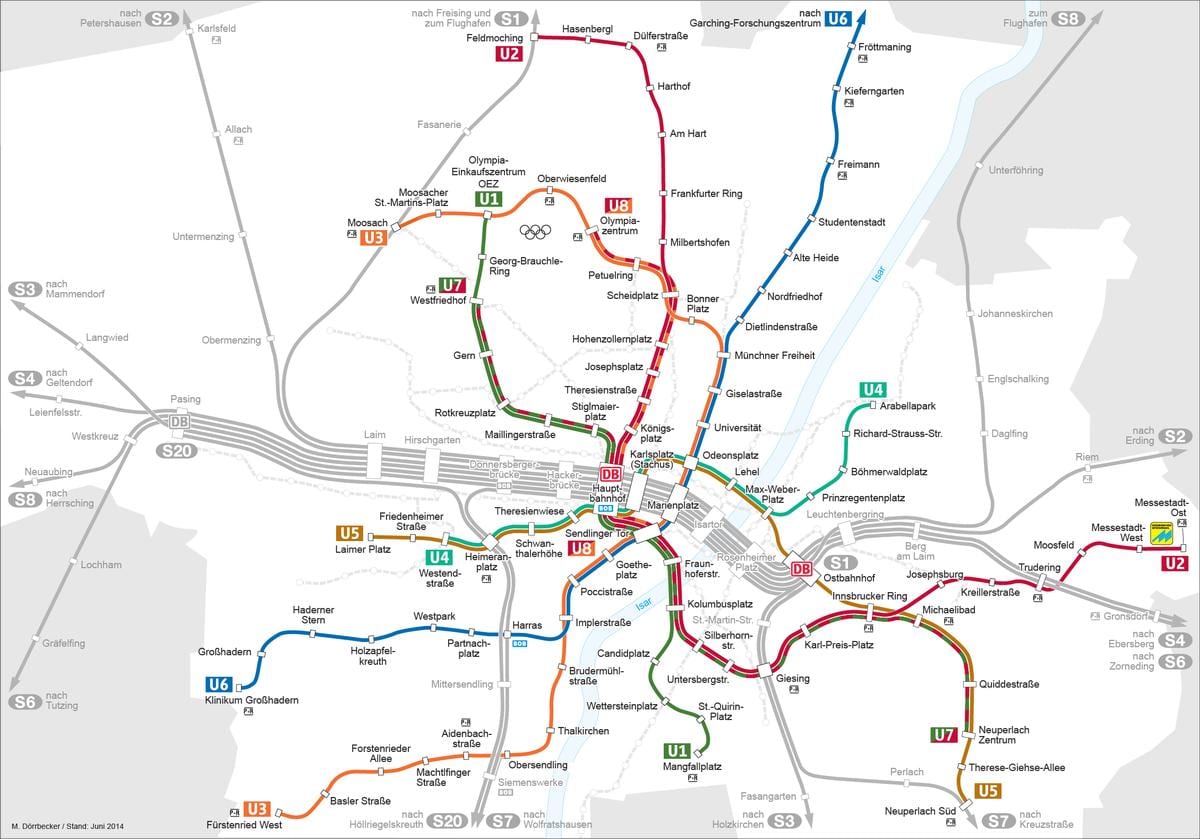 Bản đồ của u2 munich