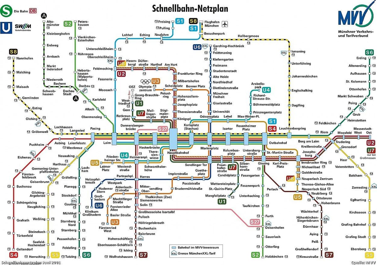 munchen vận chuyển bản đồ