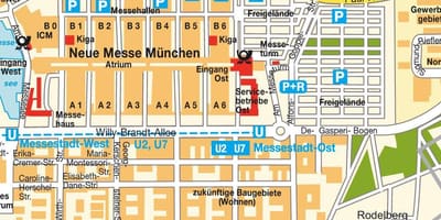 Munich iên, ga xe lửa bản đồ