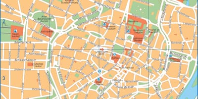 Đường phố, bản đồ của munich đức