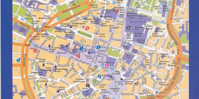 Bản đồ của munich trung tâm