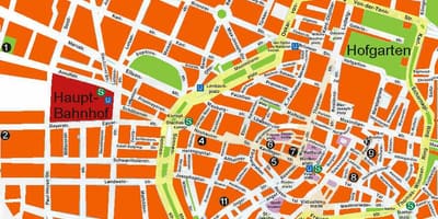 Bản đồ của munich bia trường
