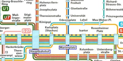 Bản đồ của munich gần