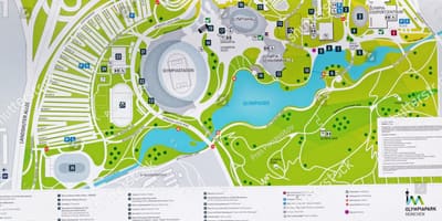Bản đồ của munich viên olympic