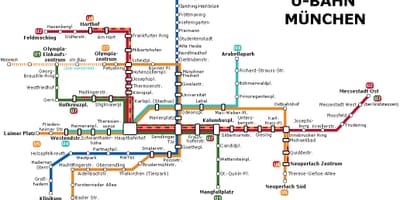 Ubahn bản đồ munich
